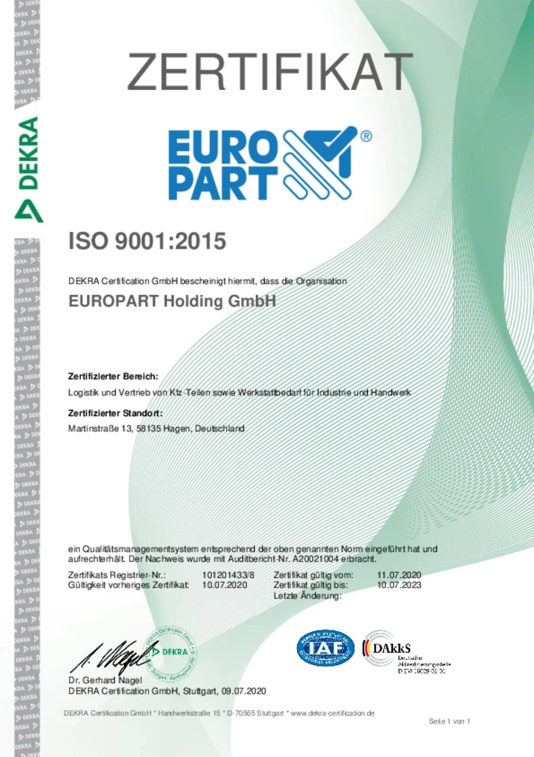 ISO 9001:2015 Holding